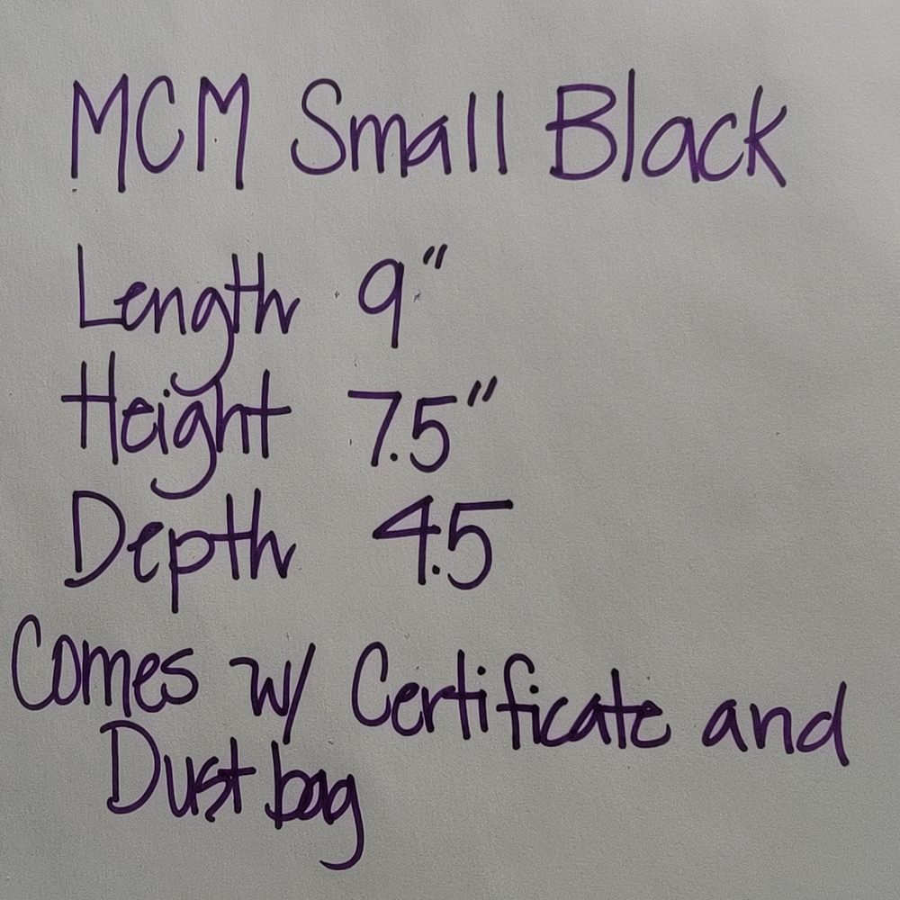 MCM Black Leather Munchen‎ Studded Satchel Tote Bag - Picture 13 of 13